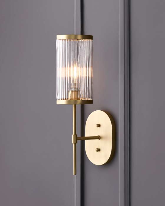 brushed brass sconce lighting