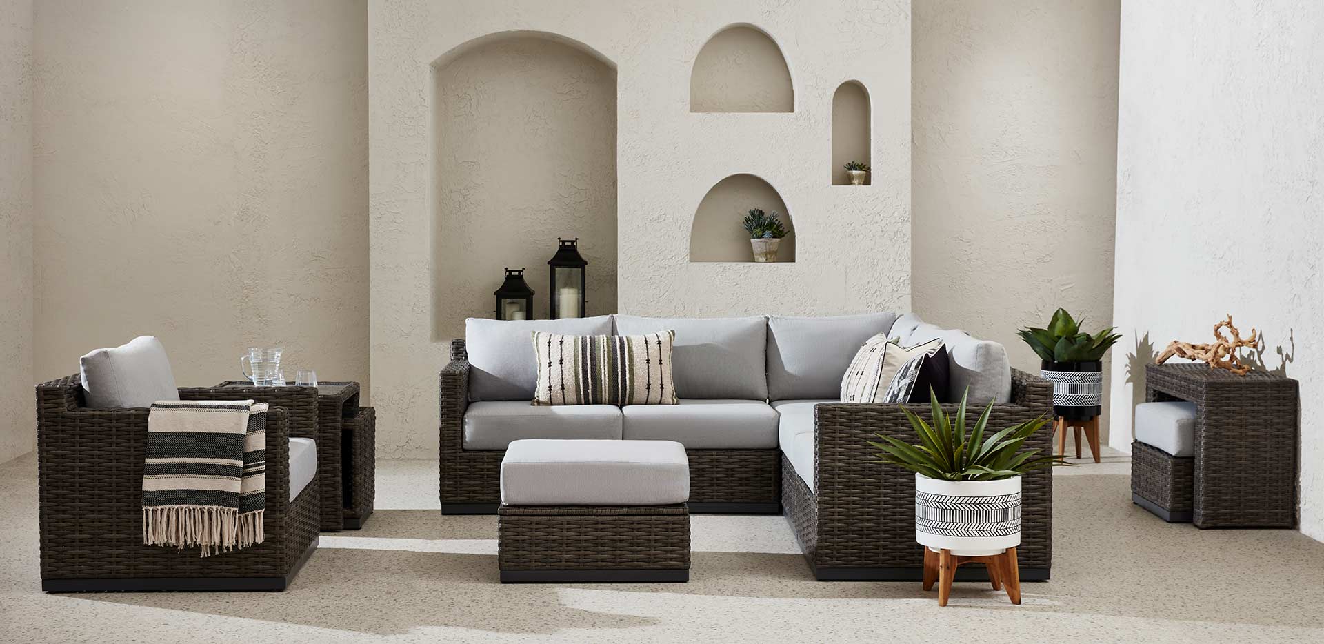 GlucksteinHome | Sedona Grey Conversation Set