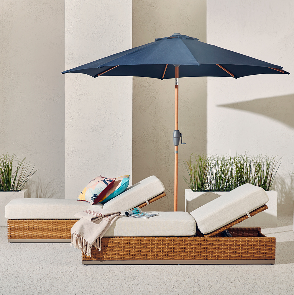 GlucksteinHome Outdoor | Sedona Lounger in Natural