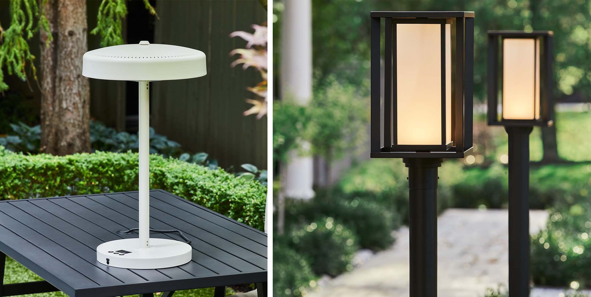 GlucksteinElements Conrad Outdoor Patio Heater Paxton Light Post