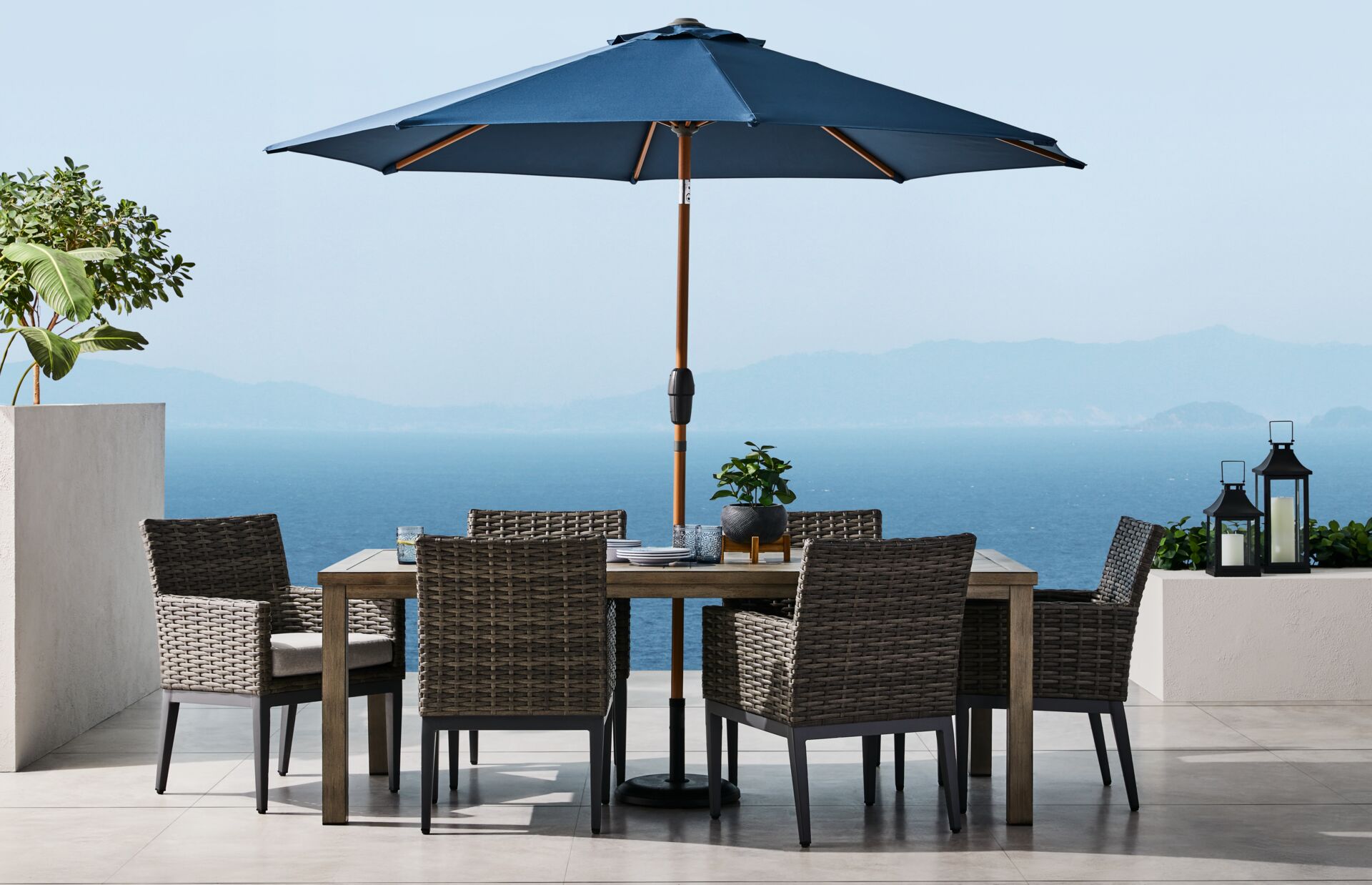 GlucksteinHome Sedona Outdoor Patio Dining Set