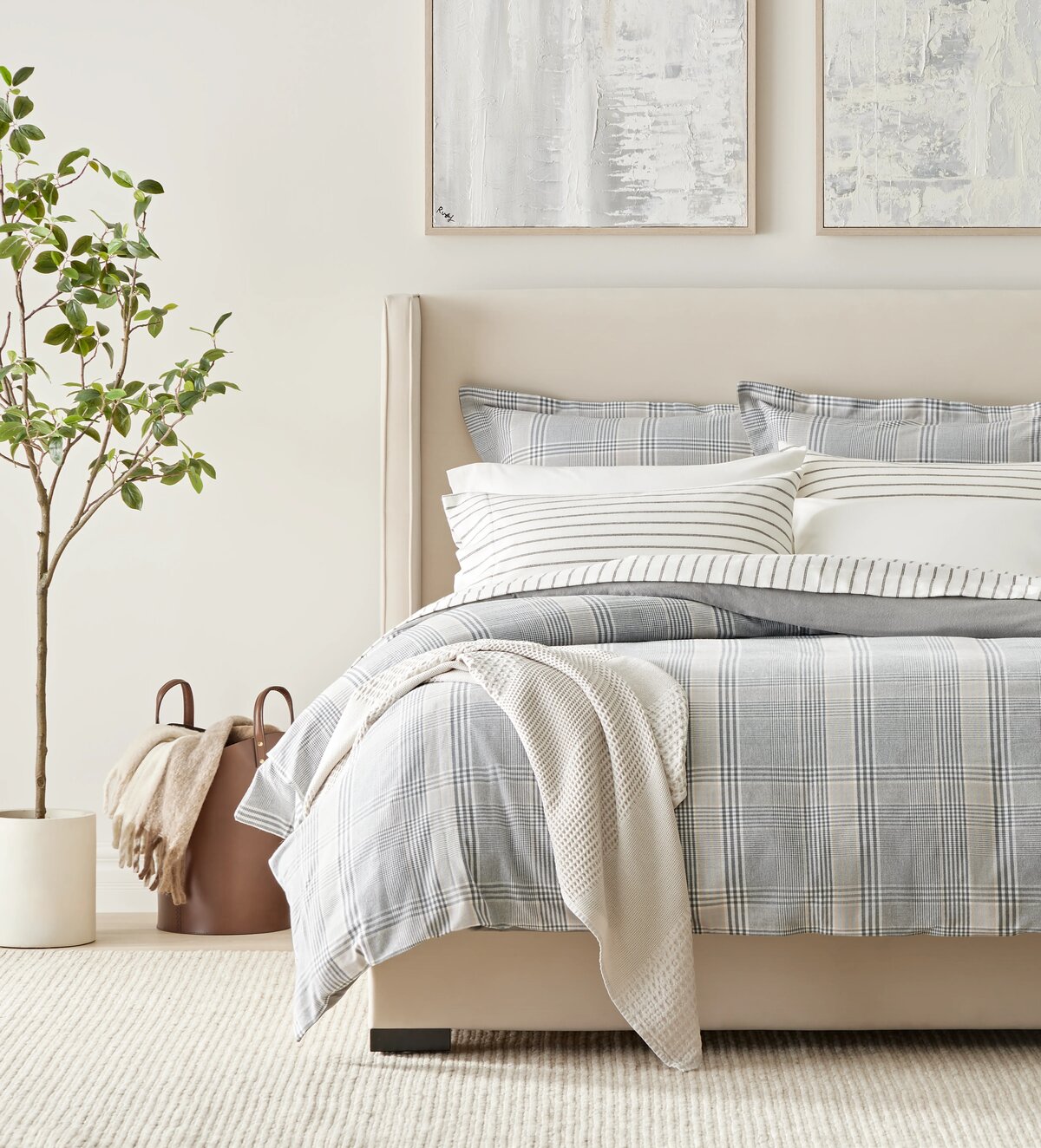 GlucksteinHome Sullivan Luxe flannel bedding