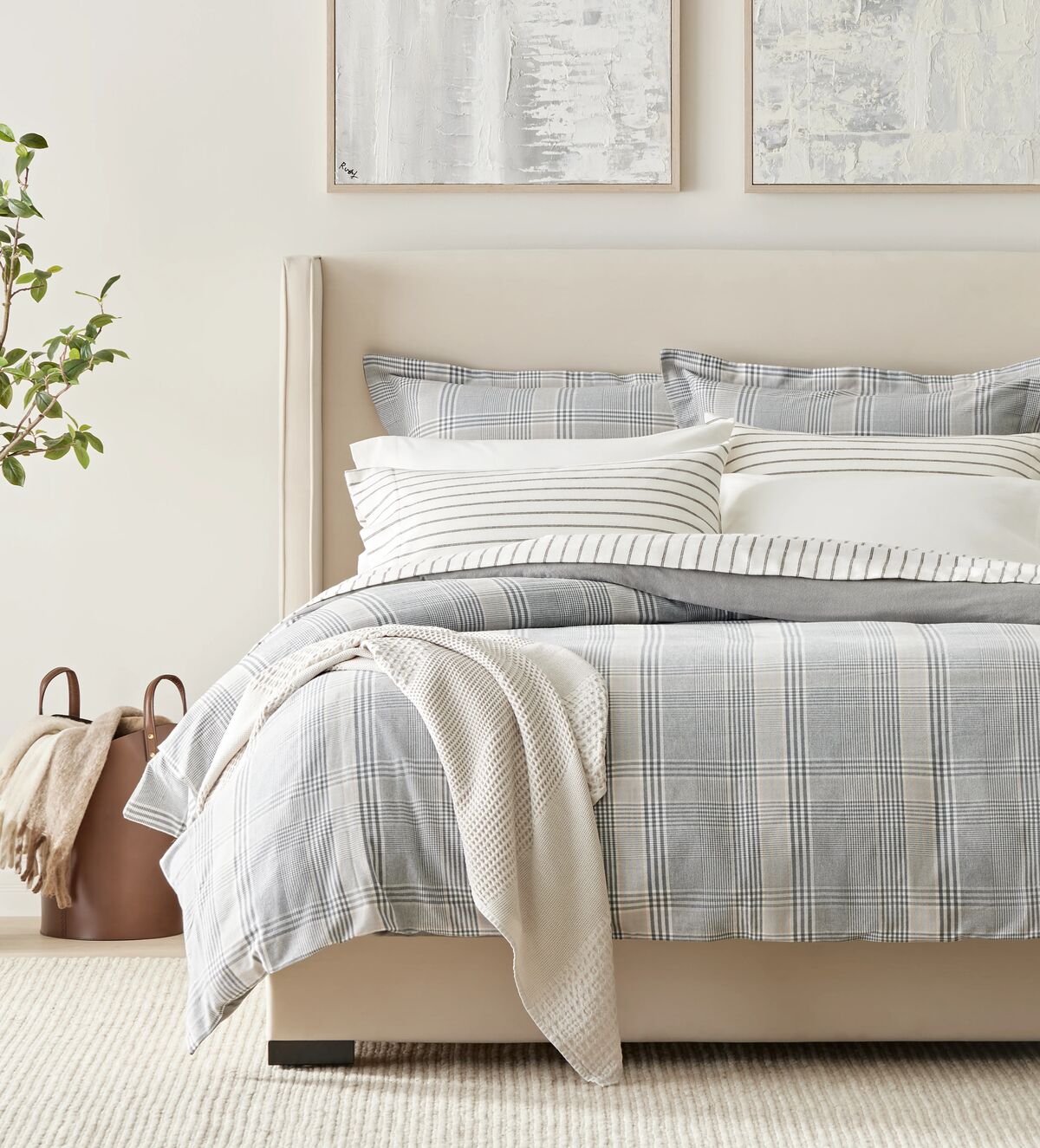 GlucksteinHome Sullivan Luxe flannel bedding