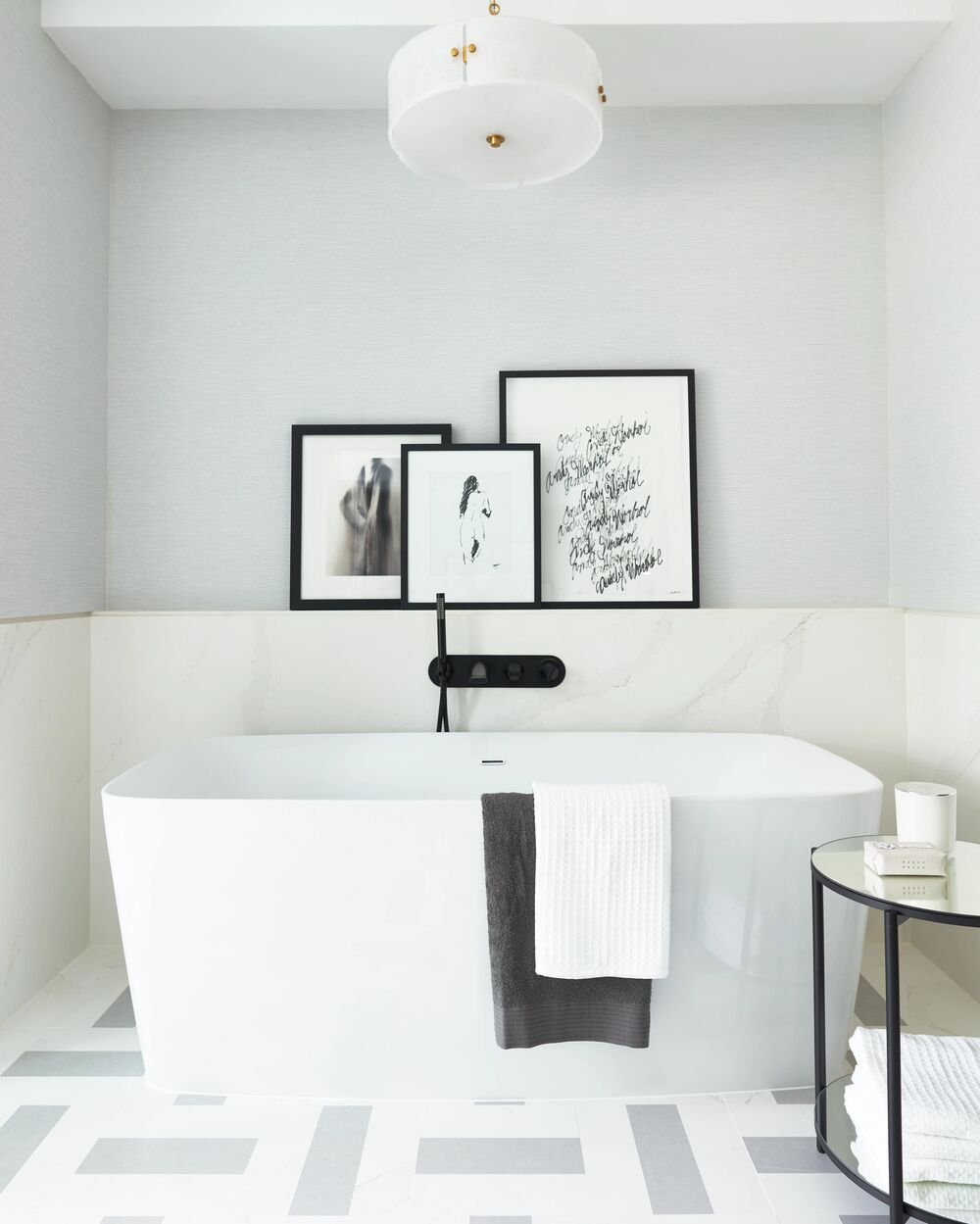 Black and white bathroom design Brian Gluckstein 