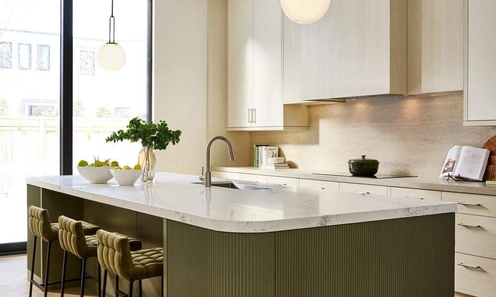 How to mix materials in the kitchen GlucksteinElement Orly light