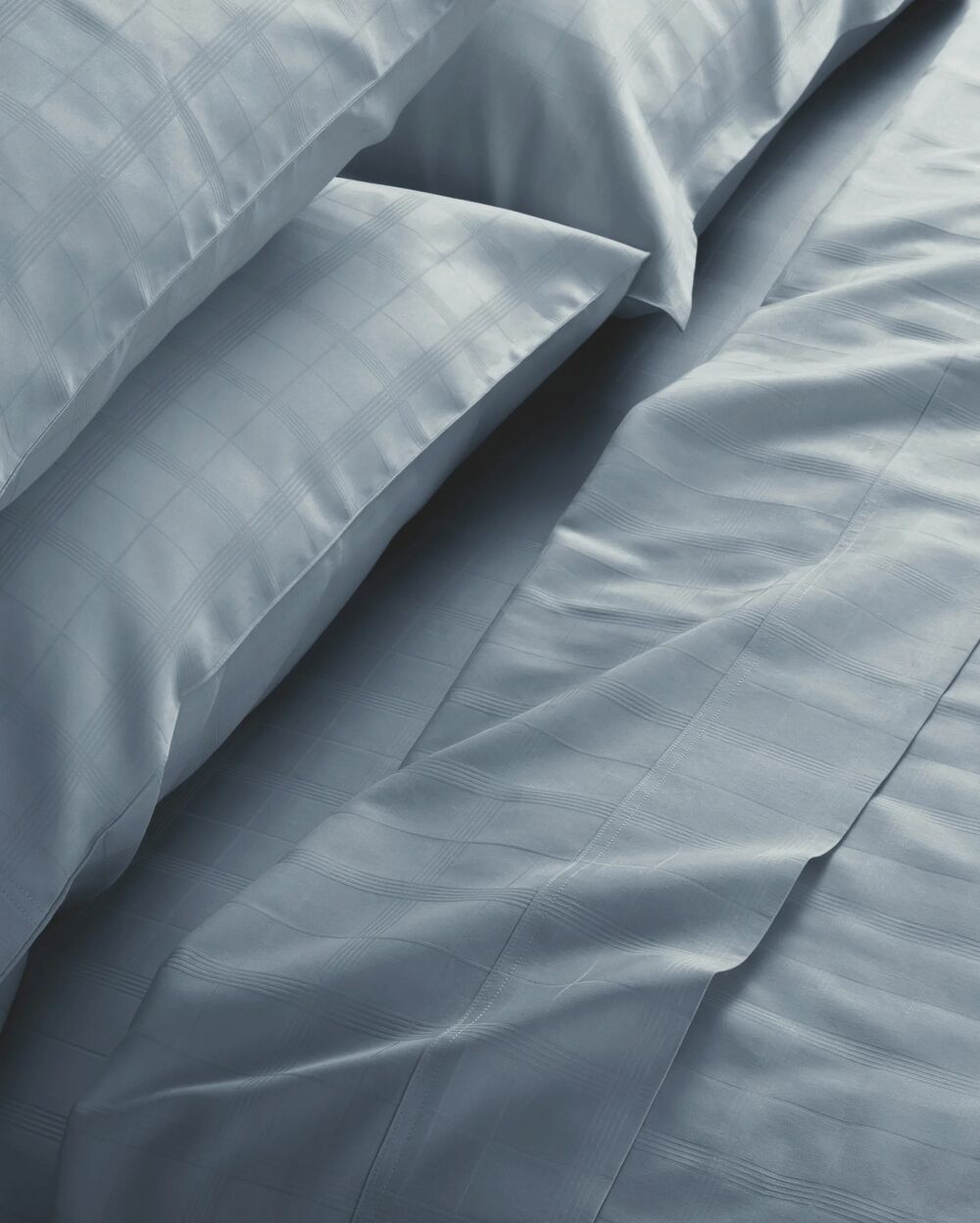 GlucksteinStudio Berkeley glencheck blue sheet set 