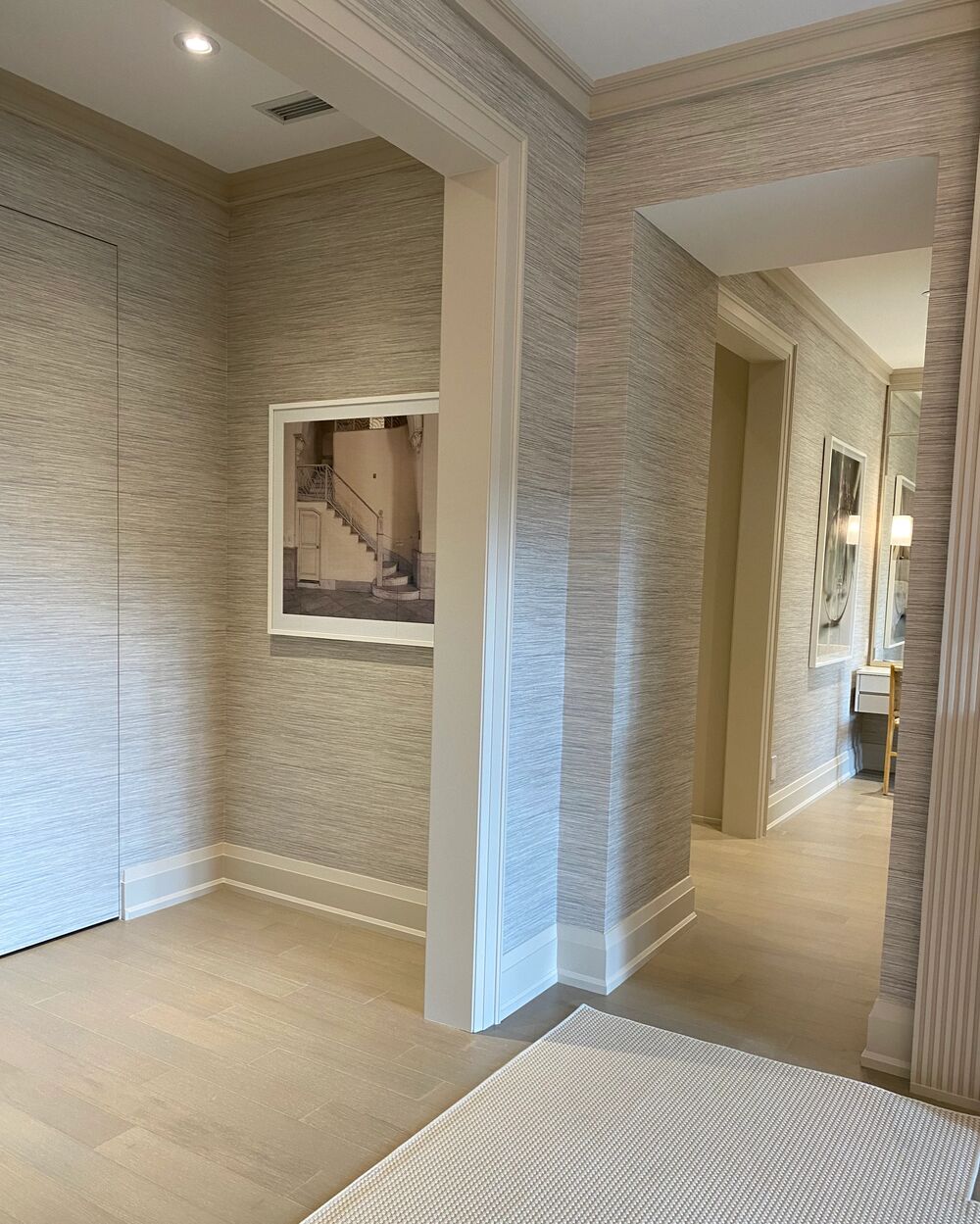 Luxurious design detail concealed wallpapered door