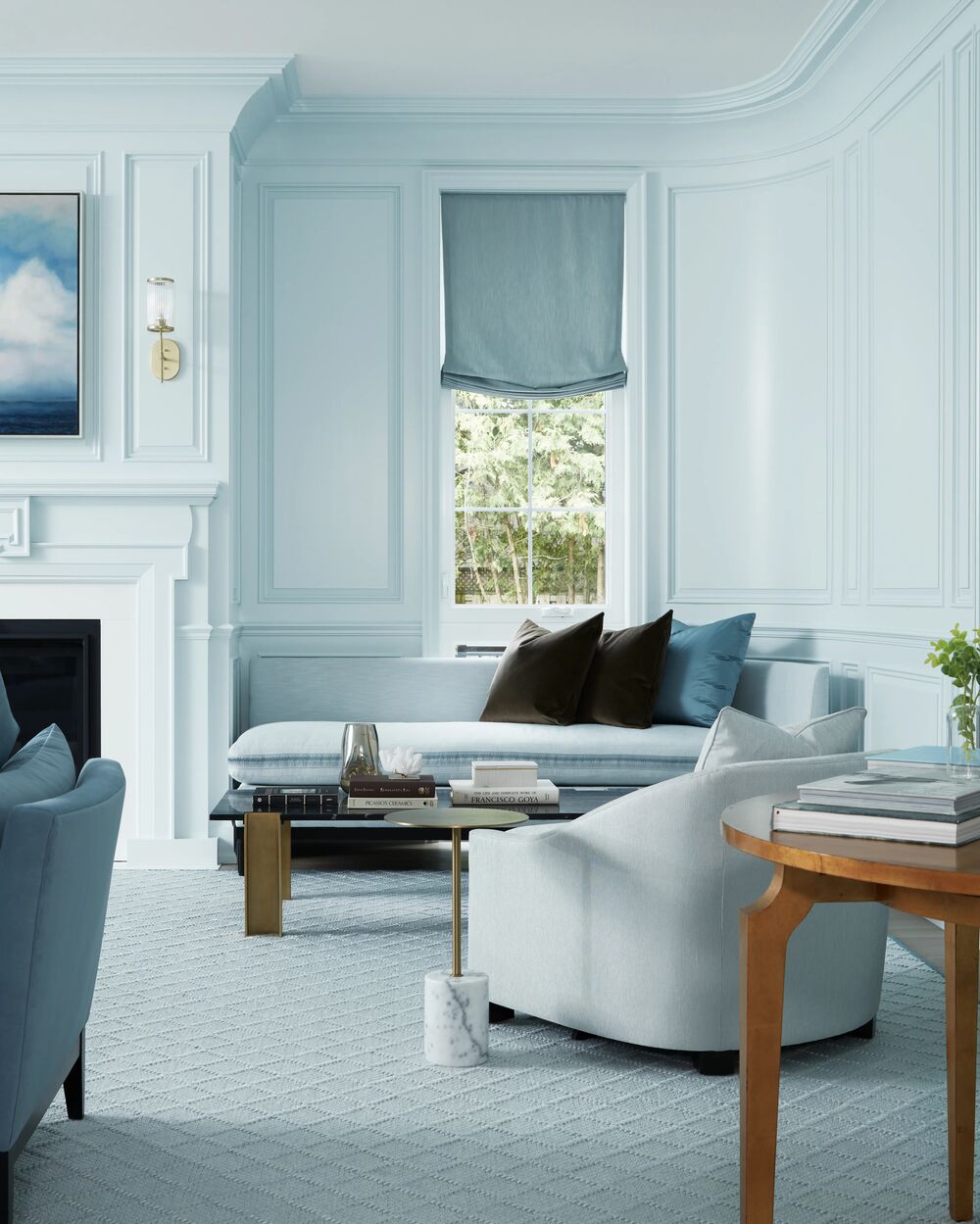 GlucksteinHome serene blue living room